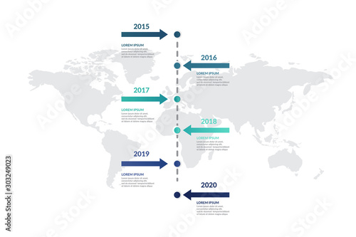 timeline infographic template design . business infographic concept for presentations, banner, workflow layout, process diagram, flow chart