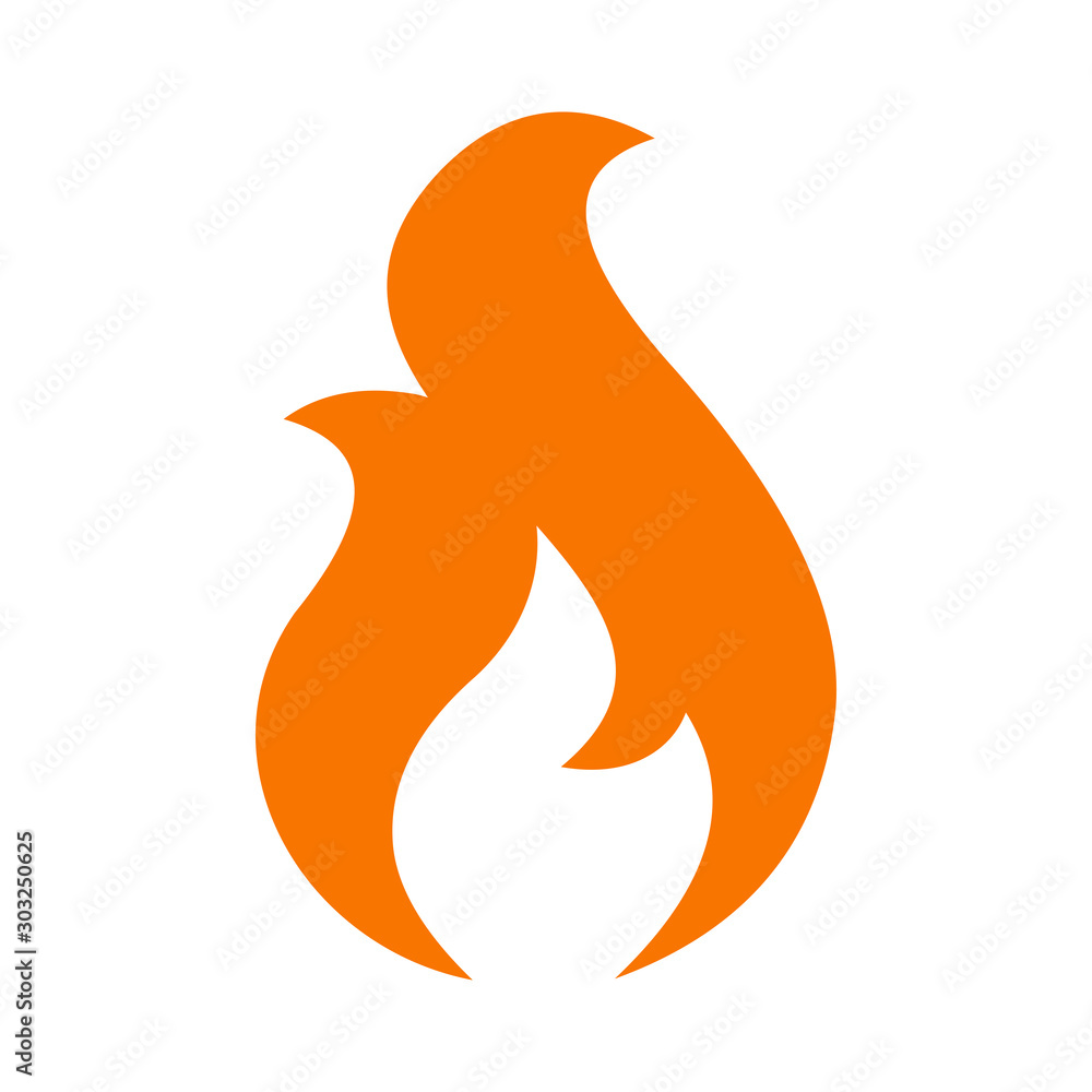 fire flame icon vector design symbol - obrazy, fototapety, plakaty 