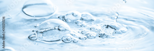 Water drop splash with ripples