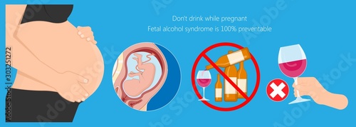 Fetal alcohol spectrum syndrome disorders conditions mother drank during pregnancy cause brain damage and birth defect in children