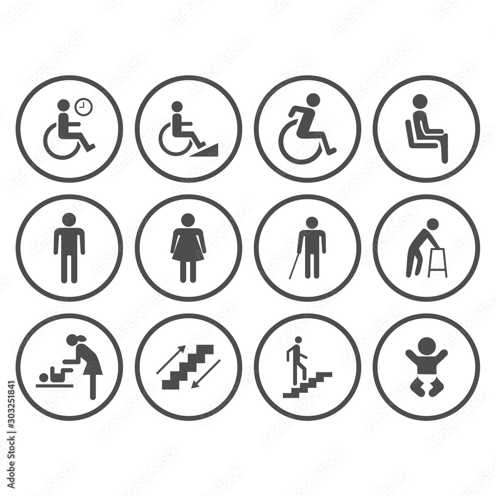 design vector public people facilities icon symbol accessibility design vector public people facilities icon symbol accessibility