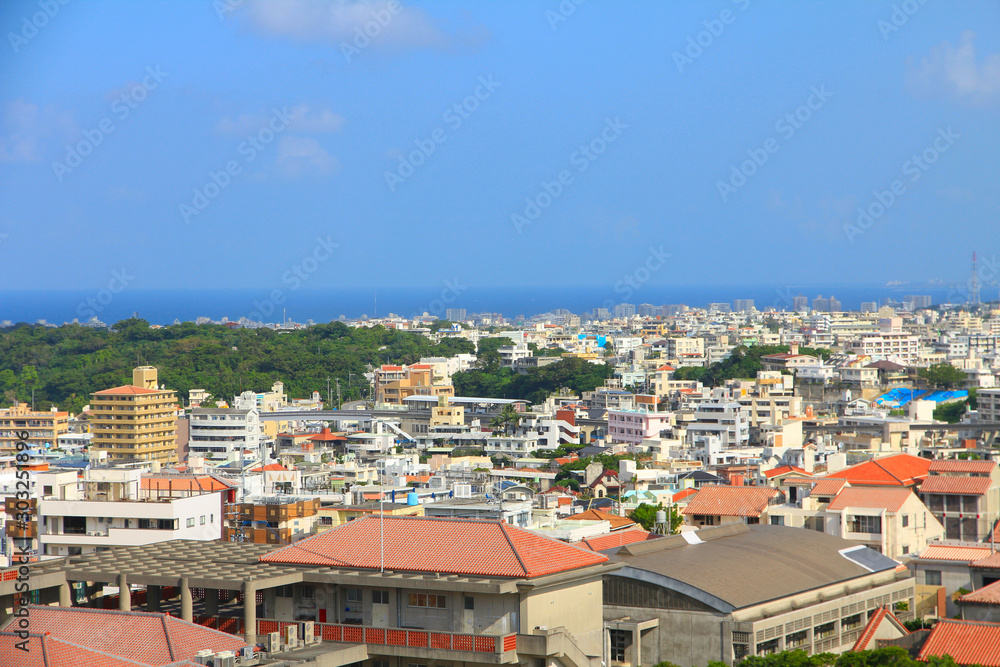  City View of Naha from Shuri Castle, Okinawa, Japan