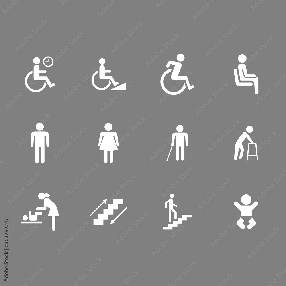 design vector public people facilities icon symbol accessibility design vector public people facilities icon symbol accessibility