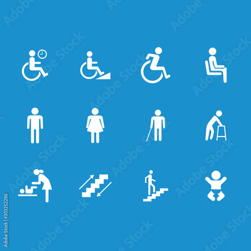 design vector public people facilities icon symbol accessibility