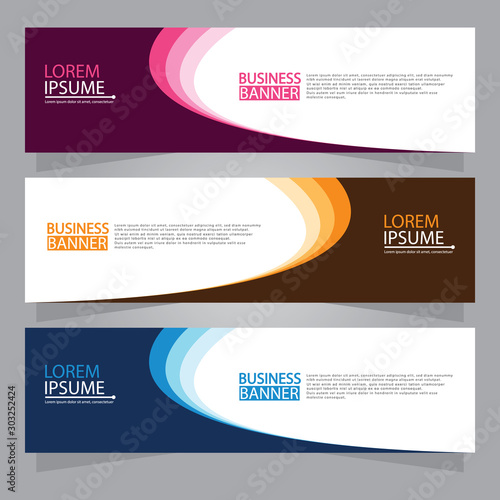 Vector abstract design web banner template. Web Design Elements - Header Design. Abstract geometric web banner template on grey background.Modern banner.