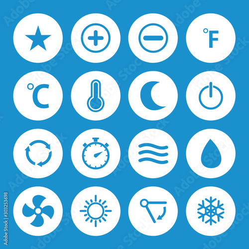 ventilations air conditioning button icon vector design symbol photo