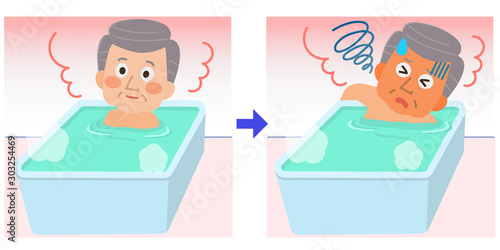 ヒートショック　04　イラスト