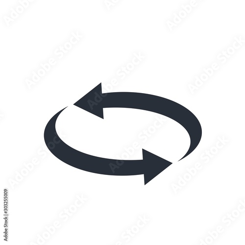 Reverse movement. Vector icon isolated on white background.