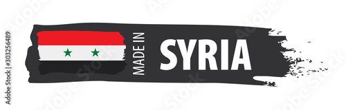 Syria flag, vector illustration on a white background