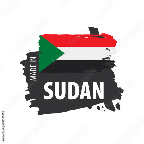 Sudan flag  vector illustration on a white background