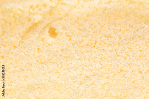 Close up butter cake texture