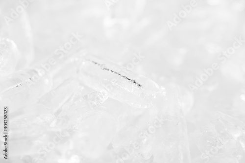 Close up ice tube background