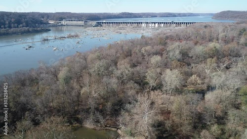 Aerial View of the Conowingo Dam and Susquehanna River in Maryland  photo