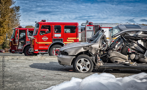 Fire Service Training with Foam and Engines