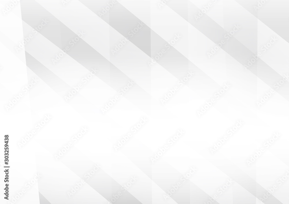 Fototapeta premium Białe i szare tło. Nowoczesna technologia korporacyjna. Wzór w stylu geometrycznym. Streszczenie tło nowoczesne używane o tle prezentacji technologii lub produktu. Ilustracji wektorowych.