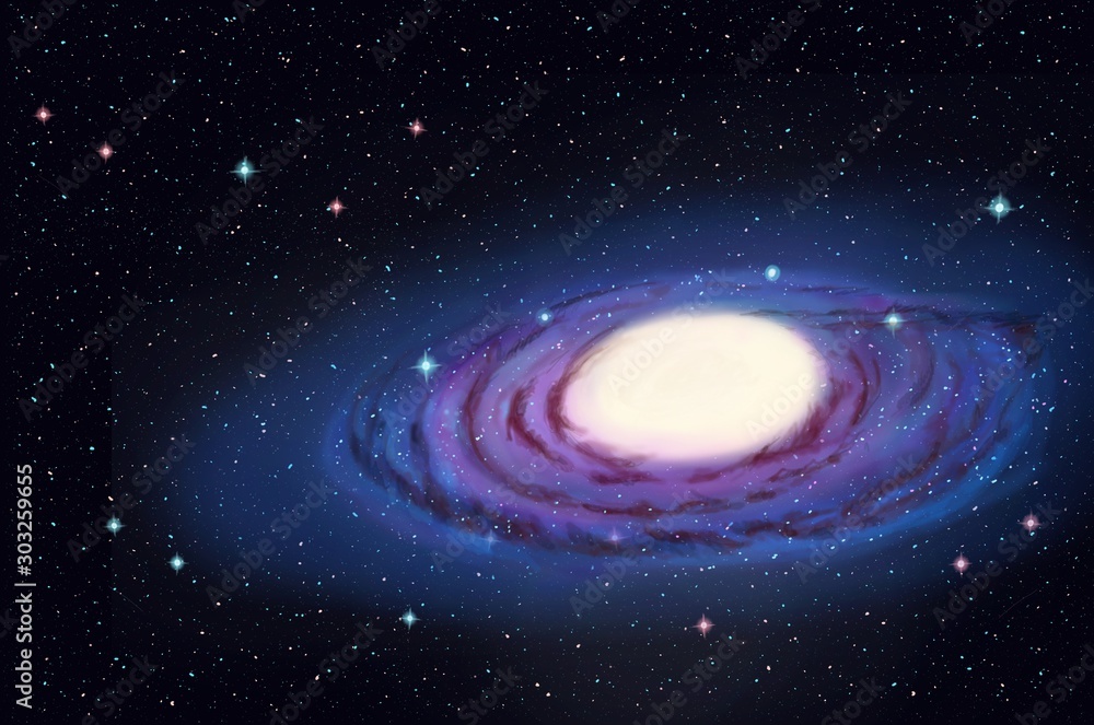 Galaxy background illustration hand drawing. Airbrush painting universe backdrop. Galaxy background illustration hand drawing. Airbrush painting universe backdrop.