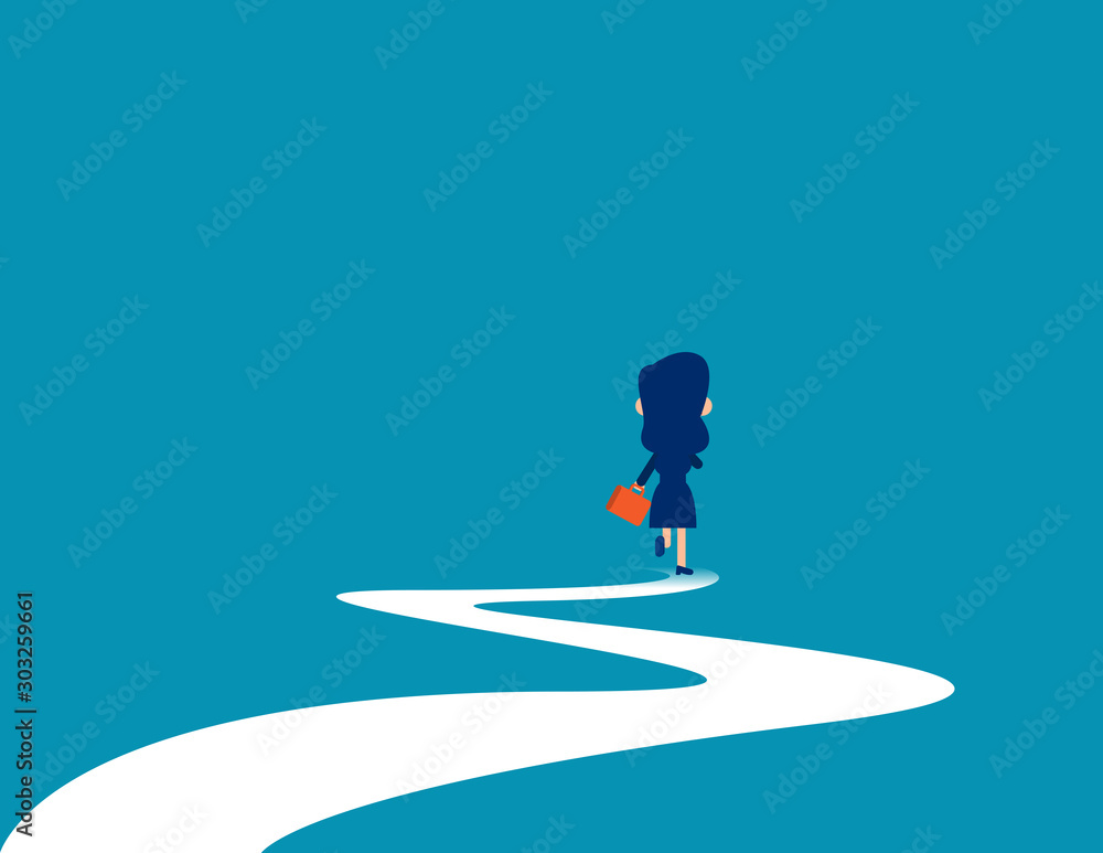 Guide direction. Opportunity concept. Flat business cartoon character style design.