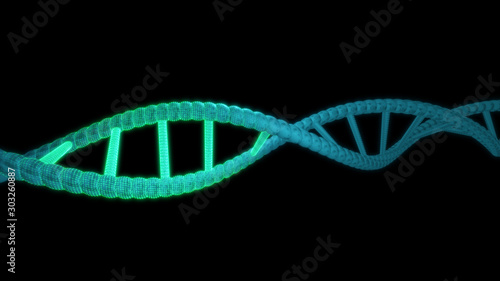 Abstract digits DNA scanning molecule For biology, biotechnology, chemistry, science, medicine, cosmetics, medical, background