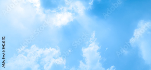 blue sky with beautiful natural white clouds