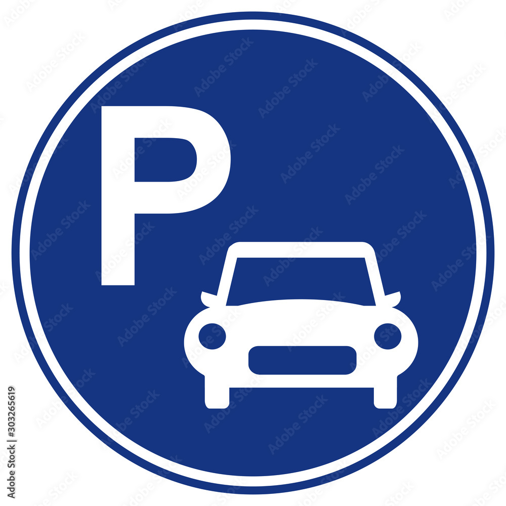 Car Parking Symbol Sign,Vector Illustration, Isolated On White Background Label .EPS10