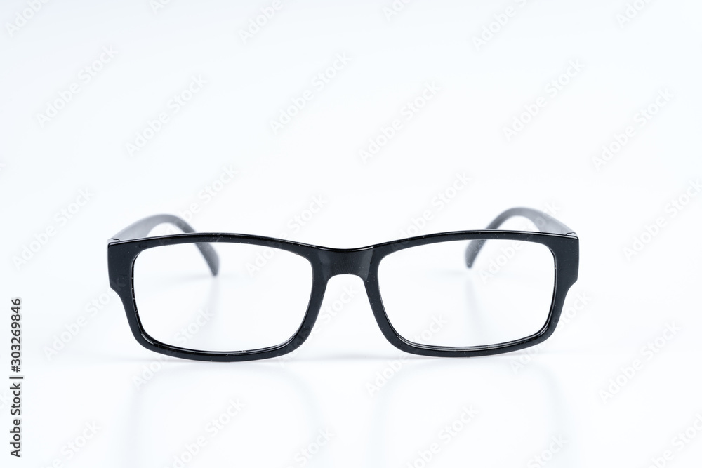 Pair of black plastic prescription optical glasses Pair of black plastic prescription optical glasses