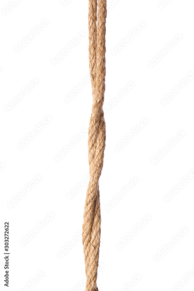 Clean ropes on white background