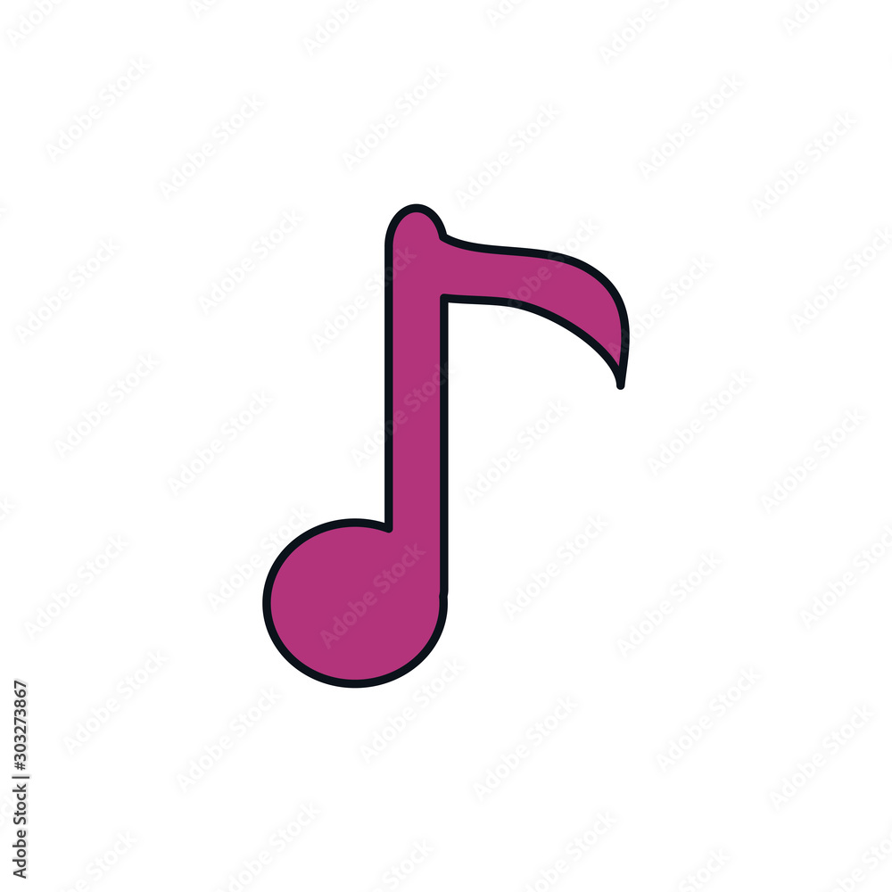 note musical celebration party line fill design note musical celebration party line fill design