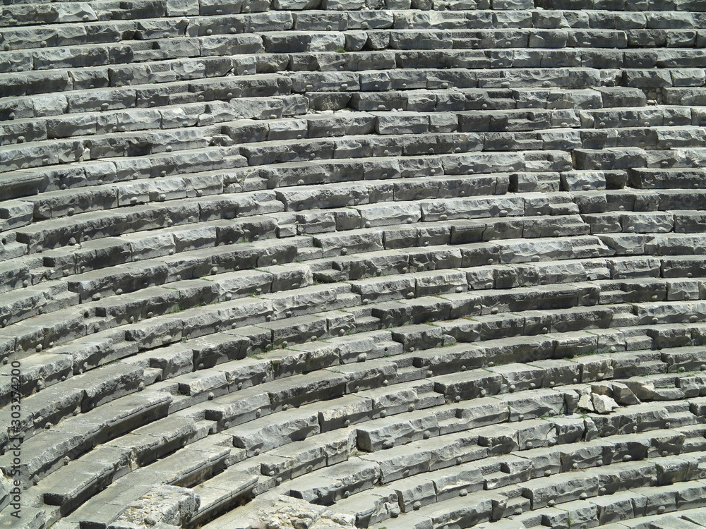 Ancient amphitheater in Myra, Turkey - archeology background