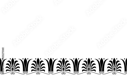 Seamless palmetto pattern background illustration