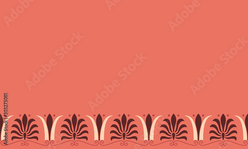 Seamless palmetto pattern background illustration