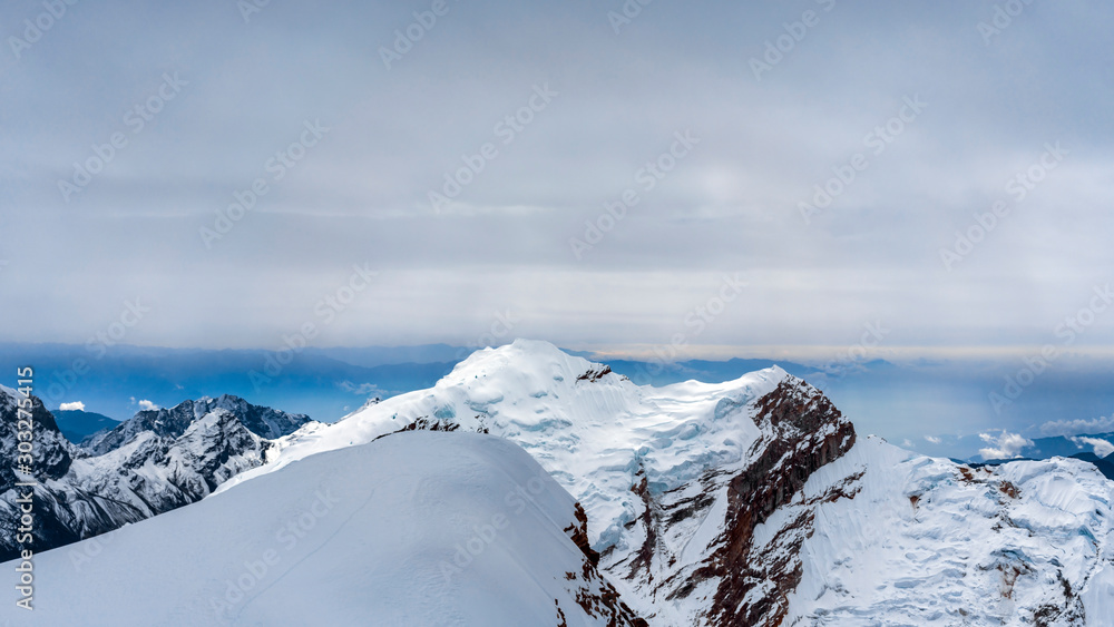View from the summit of Mera Peak, the highest trekking peak of Nepal
