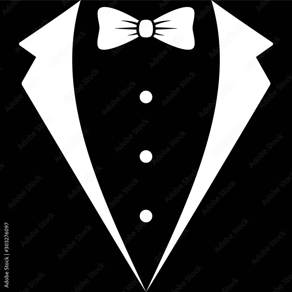 Premium Vector  Gentelman. the bow tie - black background for