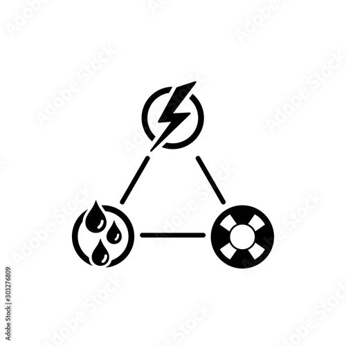 Karpman drama triangle scheme. Social model of human interaction between people in conflict.