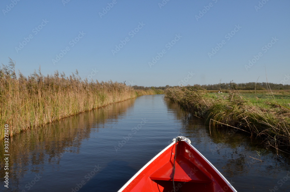Obraz premium boat ride at Giethoorn