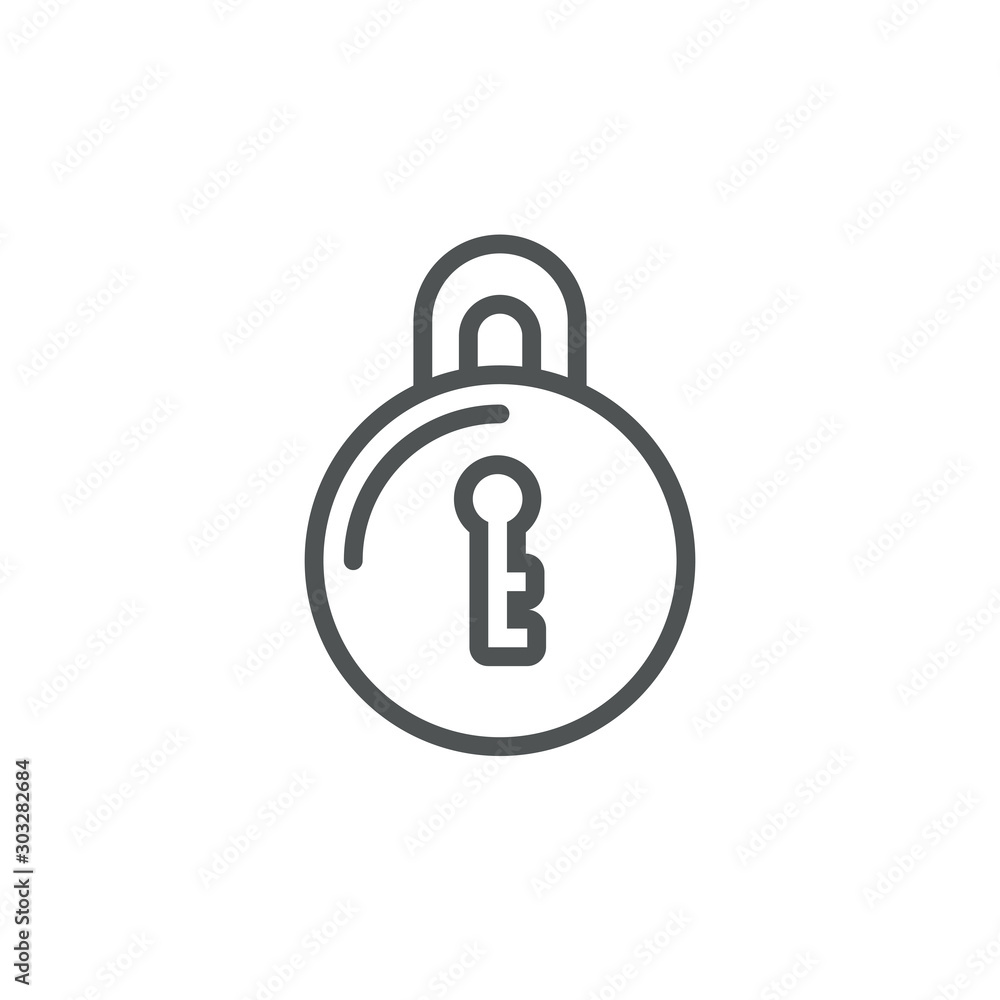 round padlock key protection safety line round padlock key protection safety line