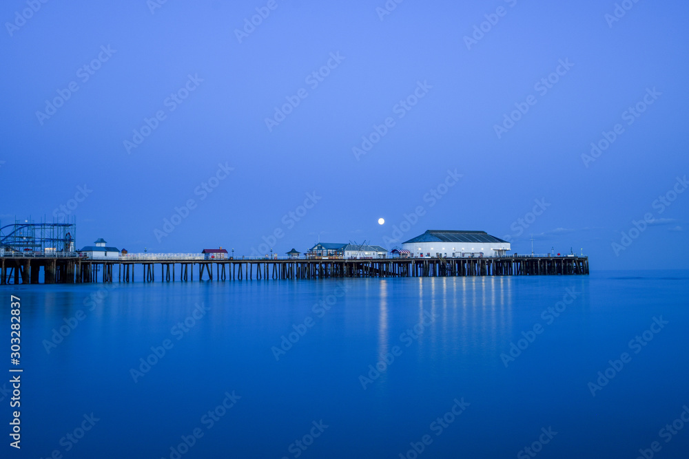 Clacton pier at night