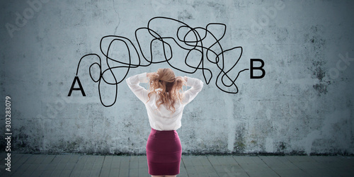 Картината върху платно woman with expression of stress or problems