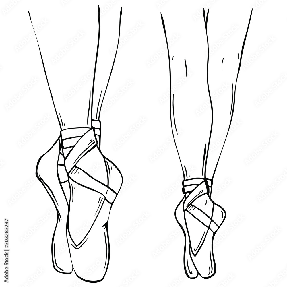 4299 Ballet Shoes Sketch Images Stock Photos  Vectors  Shutterstock