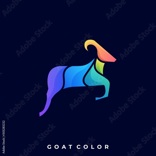 Goat Illustration Vector Design Template