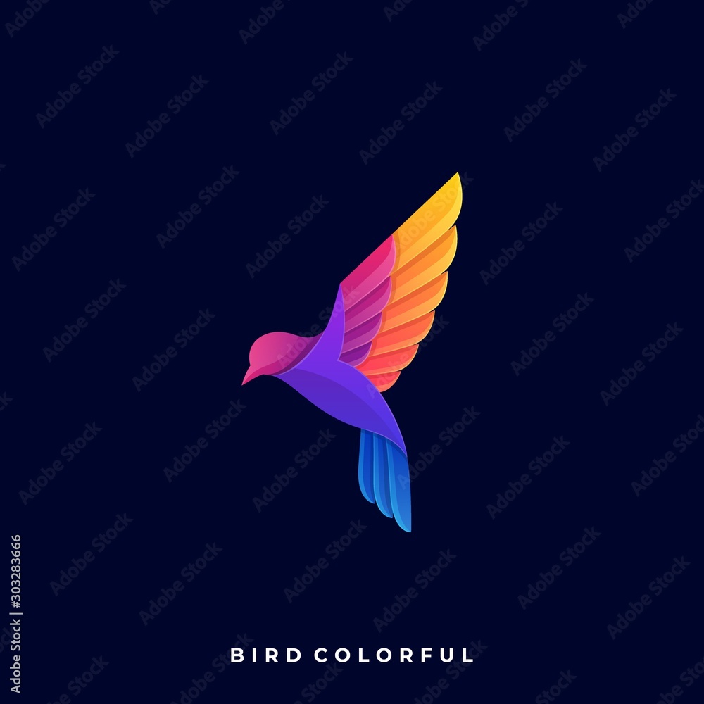 Obraz premium Modern Bird Colorful Illustration Vector Template
