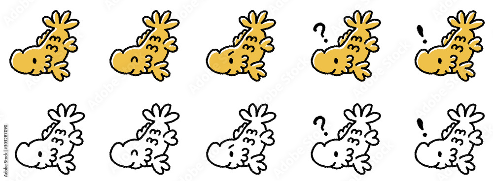 手書き風のシャチホコのイラストセット Stock Illustration Adobe Stock 手書き風のシャチホコのイラストセット Stock Illustration Adobe Stock