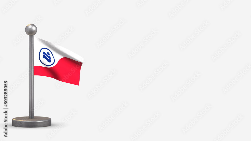 Irving Texas 3D waving flag illustration on tiny flagpole. Irving Texas 3D waving flag illustration on tiny flagpole.