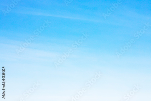 Fantastic soft white clouds against blue sky and copy space.