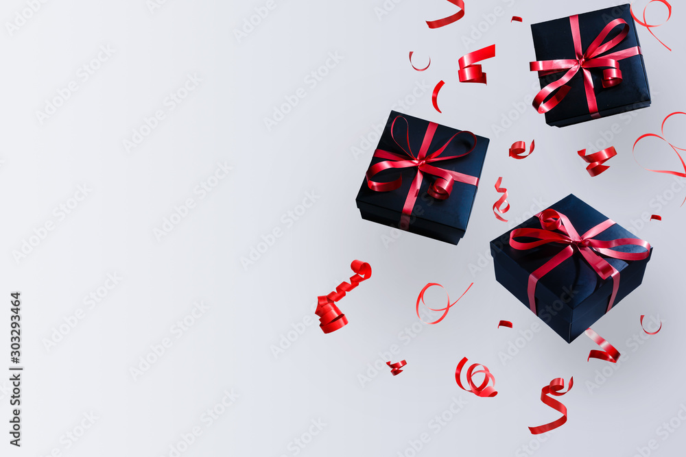 Falling gift box, Happy new year celebrate, Falling gift box, Happy new year celebrate,