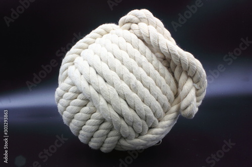Photography monkey fist rope ball abstract background