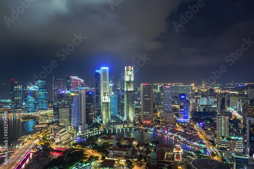 シンガポール・ベイフロントエリアの夜景 1 © w.aoki