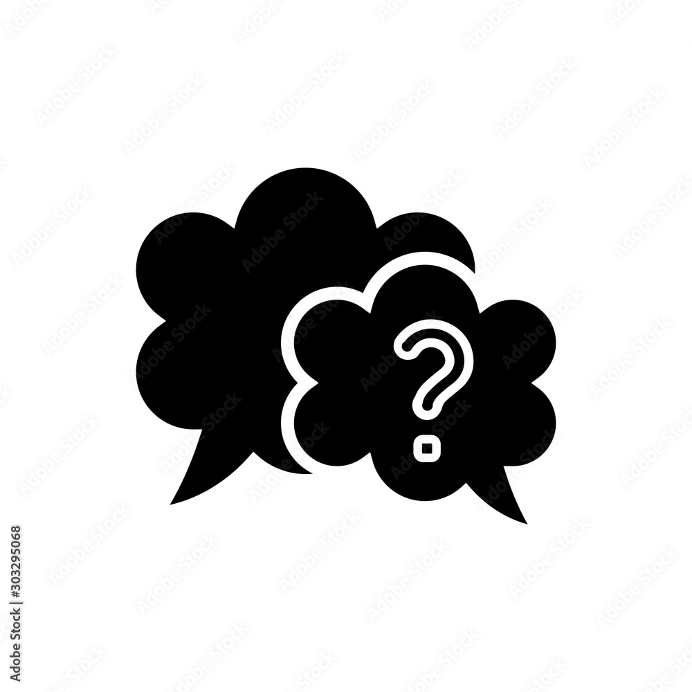 Chat, question icon. One of set web icons Chat, question icon. One of set web icons