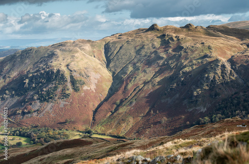 Scenic Mountains in Lake District National Park