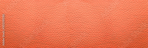 Brown leather background. Panorama.