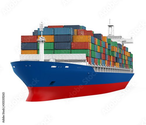 Container Ship Isolated